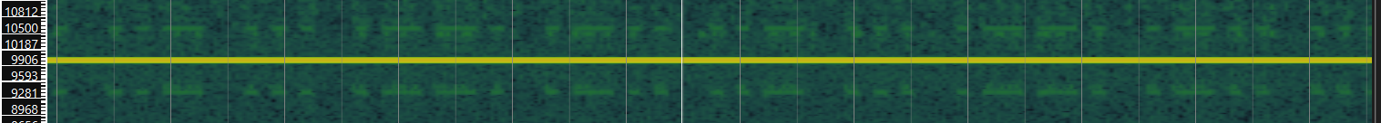 Spectograph with morse code
